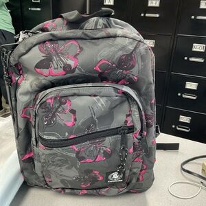 NWT Invicta Backpack Gray Pink Floral